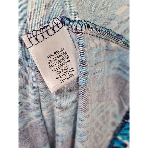 Apt 9 Women Y2K Preppy Babydoll Dress Size L Abstract Artsy Stretch - Picture 3 of 8